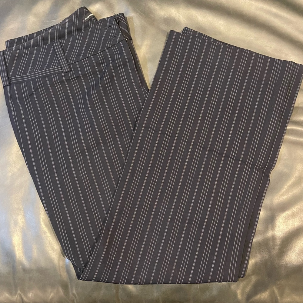 Focus 2000 Navy Blue Pinstripe Dress Pants